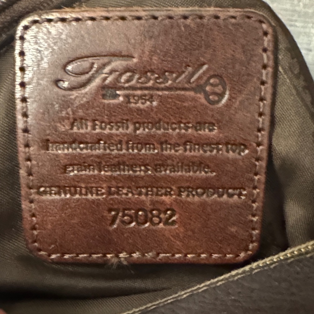 Fossil Vintage 75082 Dark Brown Soft Leather Crossbody Bag - Picture 6 of 15